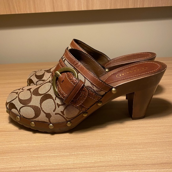 Coach Wooden Clogs - Picture 2 of 4